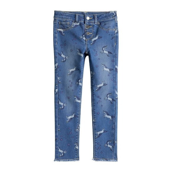 Unicorn Girls Jeans‎  Size 10 Jumping Beans® NWT - Picture 1 of 3